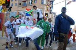 الأنصار يرفعون شعار جزائر العزة ستنتصر من أجل فلسطين وغزة