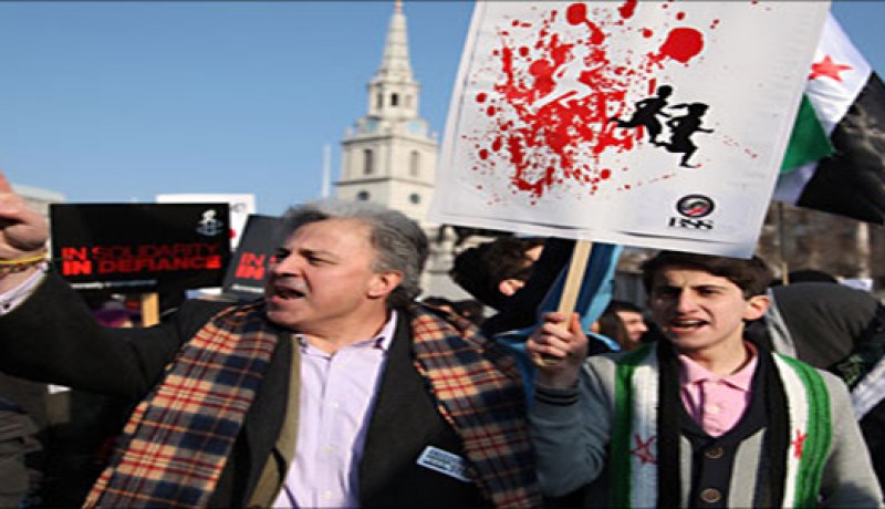 مظاهرات دولية تضامنا مع السوريين