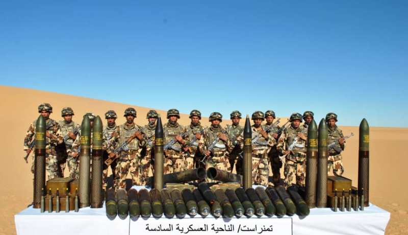 بالصور.. حجز 27 قذيفة عيار 106 ميلمتر بالشريط الحدودي في تمنراست