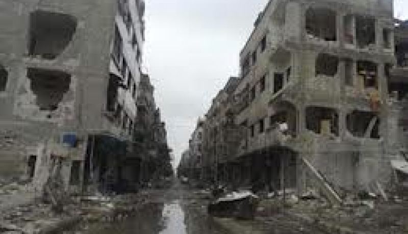 سقوط قذيفة على مبنى البريد في المزة بدمشق ووقوع أضرار مادية