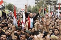 مظاهرات ببغداد لتأييد الحكومة العراقية ورفض الطائفية