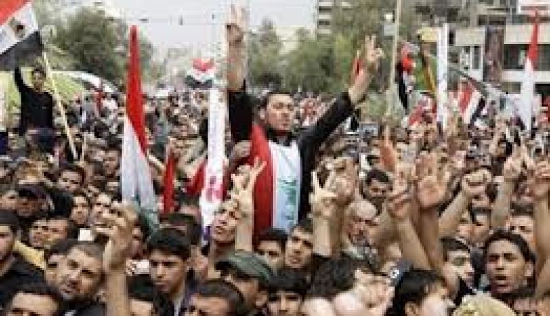 مظاهرات ببغداد لتأييد الحكومة العراقية ورفض الطائفية