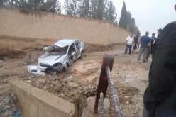 فقدان إمرأة وانقاذ زوجها بعدما جرفتهما سيول الأمطار بالشريعة في تبسة