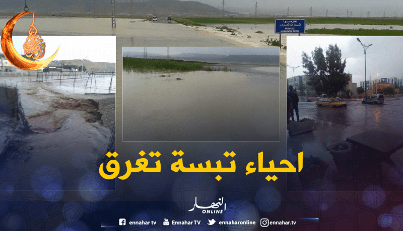 السيول تغرق 25 منزلا بتبسة