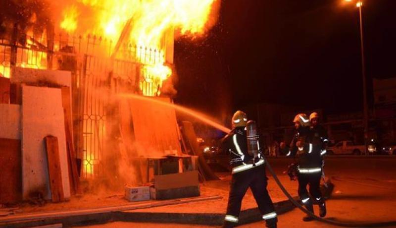 إحتراق قباضة الضرائب لغليزان