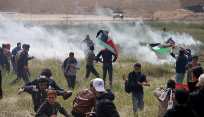 إصابة 6 فلسطينيين برصاص قوات الاحتلال في مسيرات العودة السلمية بغزة