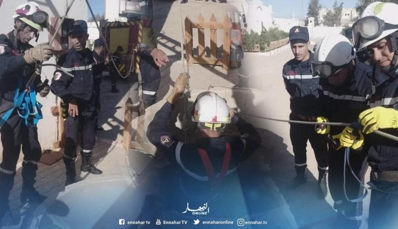 مناورة تطبيقية للإنقاذ داخل الآبار بالوادي