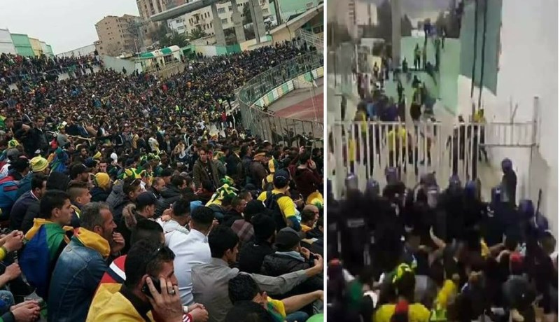 تسجيل عدة إصابات بملعب 1 نوفمبر بتيزي وزو!