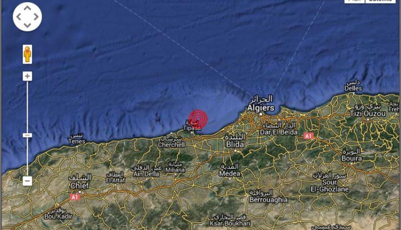 هزة أرضية بقوة 3,4 درجات بفوكة بولاية تيبازة
