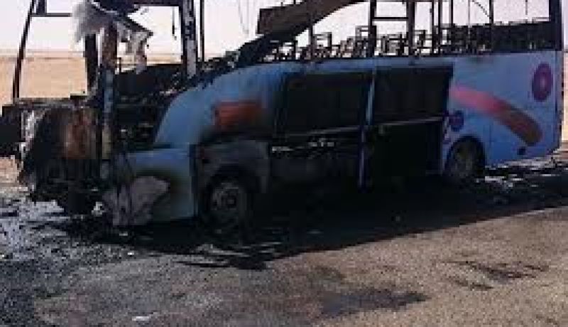 إحتراق حافلة لنقل التلاميذ في حاسي مسعود