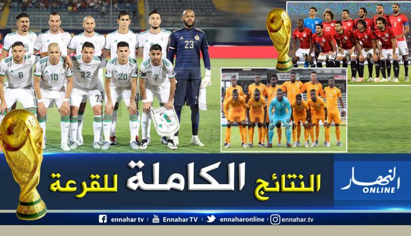 النتائج الكاملة لقرعة تصفيات إفريقيا المؤهلة لمونديال 2022
