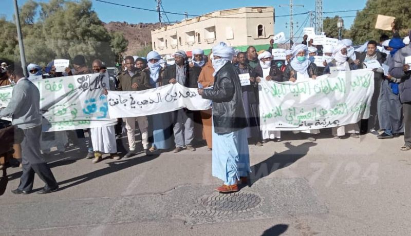 إليزي.. إحتجاجات ضد عمليات التعدين العشوائي للذهب بجانت