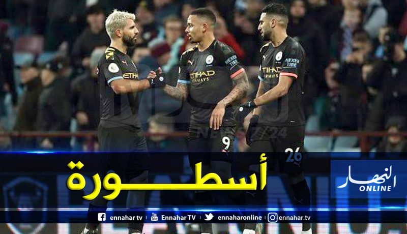“محرز” يرمي الورود على “أغويرو” بعد “الهاتريك” التاريخي
