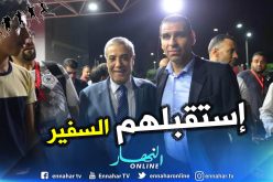 السفير الجزائري بالقاهرة في إستقبال التشكيلة الوطنية