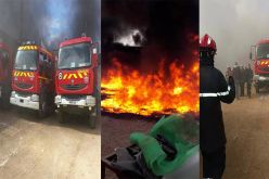 حريق مهول داخل مخزن الأفرشة ببسكرة