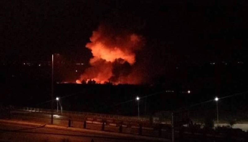 انفجارات قرب مطار المزة العسكري في سوريا