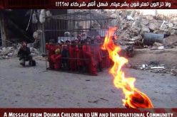 رسالة من أطفال دومة السورية على طريقة حرق الطيار الأردني