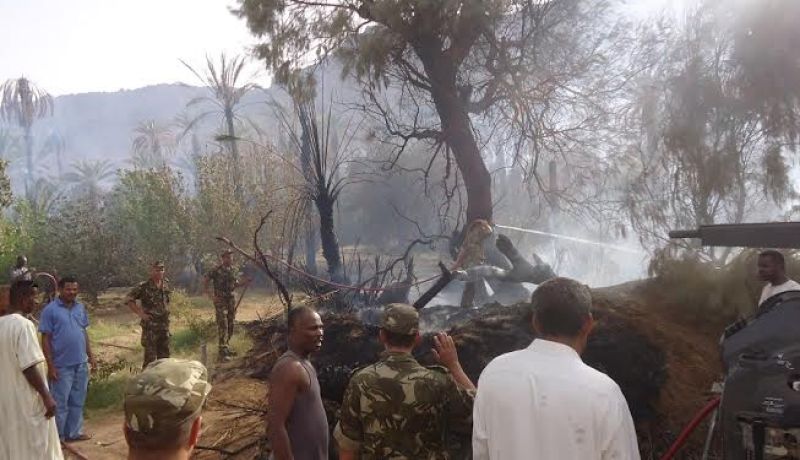 نشوب حريق مهول في واحة بحي جاهيل بمدينة جانت