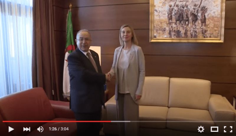 بالفيديو كواليس زيارة موغيريني إلى الجزائر