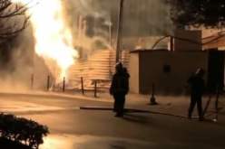 بالفيديو حريق مهول قرب محطة تزويد الوقود ببئر مراد رايس  في العاصمة