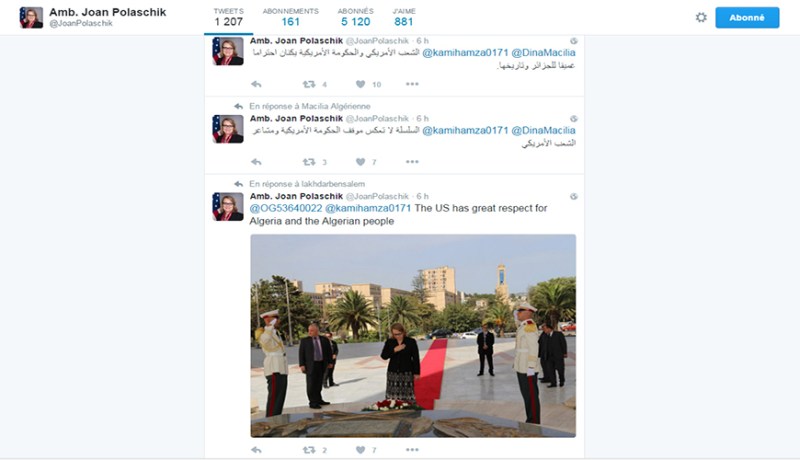 السفيرة الأمريكية تعتذر للجزائريين