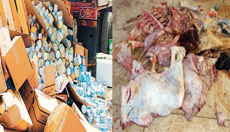 حجز أكثر من 1300 علبة حليب و ما يزيد عن 1.6 قنطار من اللحوم البيضاء المجمدة الفاسدة بغرداية