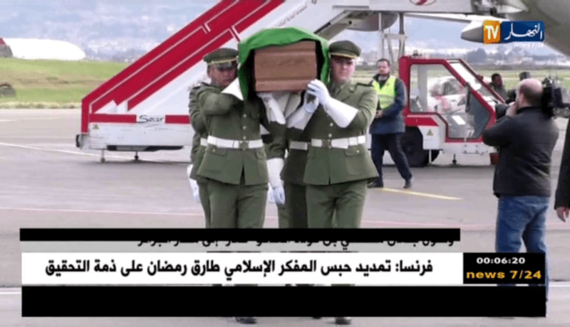 وصول جثمان مصطفى بن عودة المدعو “عمار” إلى مطار الجزائر