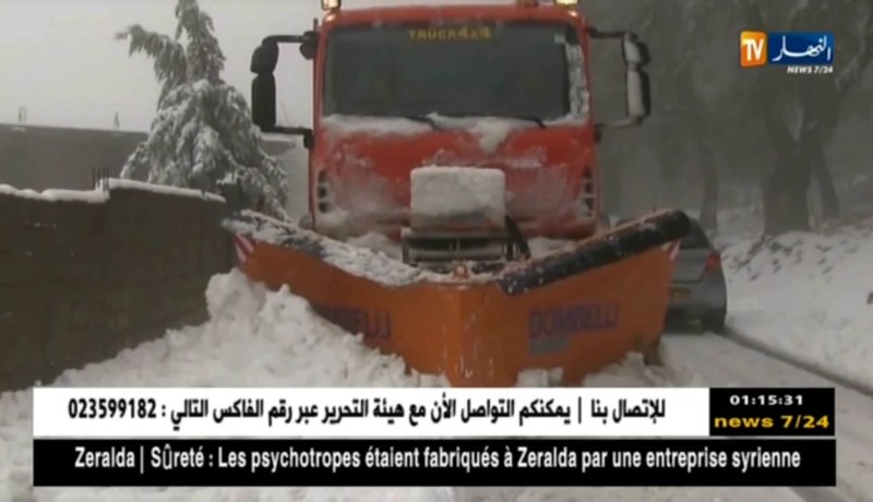 وضعية شبكة الطرقات الوطنية والولائية والبلدية مع إستمرار تساقط الثلوج