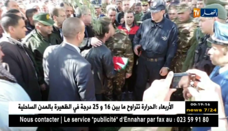 تيسمسيلت: تشييع جنازة شهيد الواجب الوطني خالد طلول ببلدية برج الأمير عبد القادر