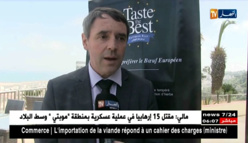 إيمانويل برنارد: الإتحاد الأوروبي يصدر للجزائر 11 الف طن من اللحوم