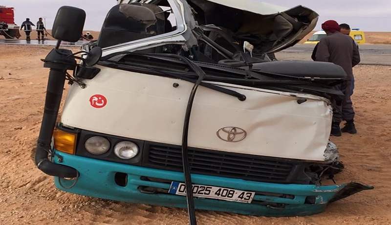 دفن الرعايا النيجريين ضحايا حادث مرور الحافلة بمقبرة حاسي لفحل في غرداية