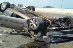 جرحى في حادث انقلاب سيارة واحتراق أخريين في تلمسان