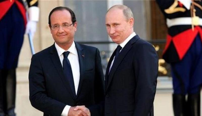 هولاند يلتقي اليوم بوتين لبحث محاربة الارهاب