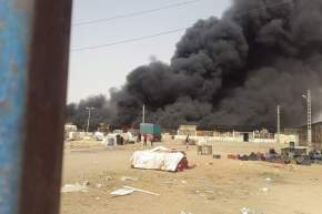 بالفيديو.. حريق مهول بسوق الجملة للخضر والفواكه بالوادي