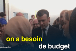 بالفيديو.. محجبة تطلب من “ماكرون” ميزانية للنساء