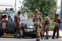 شرطة اليمن تتظاهر مع غزة