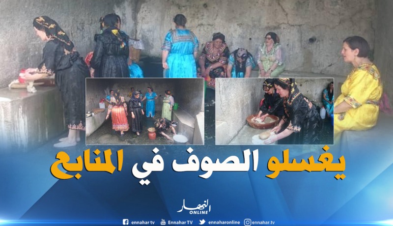 بالصور ..الصوف مصدر رزق نساء قرية آيت هشام بتيزي وزو