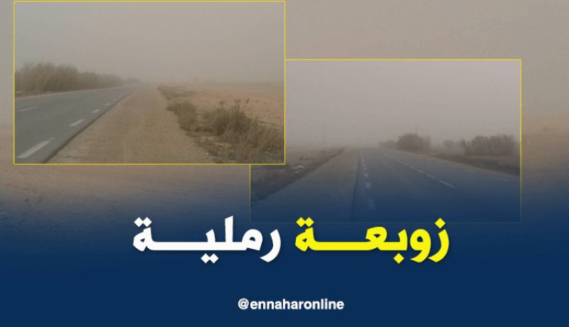 بالصور ..زوابع رملية تعرقل حركة السير بالمناطق الجنوبية لتيارت