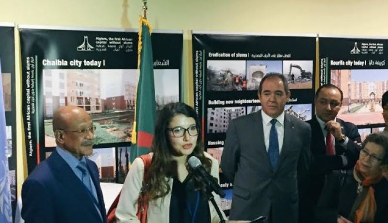بالصور زوخ يشارك في تدشين معرض بنيويورك حول القضاء على السكن الهش بالجزائر