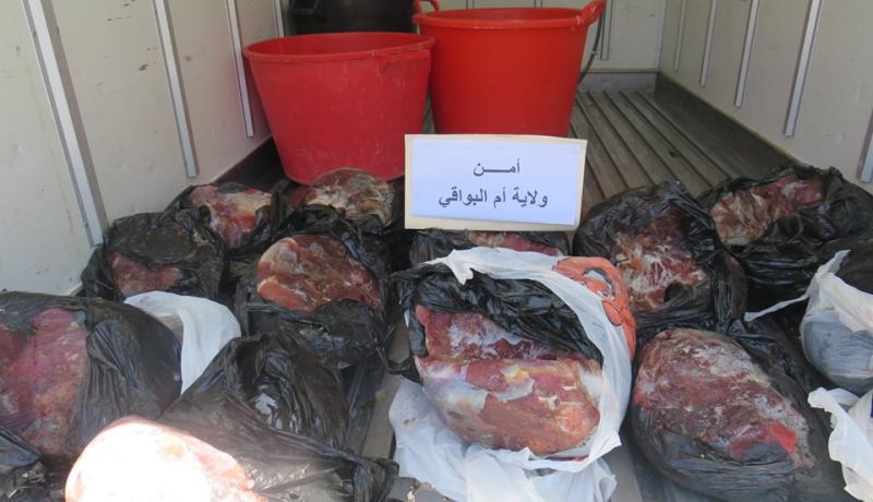 حجز حوالي قنطار لحوم حمراء فاسدة في أم البواقي