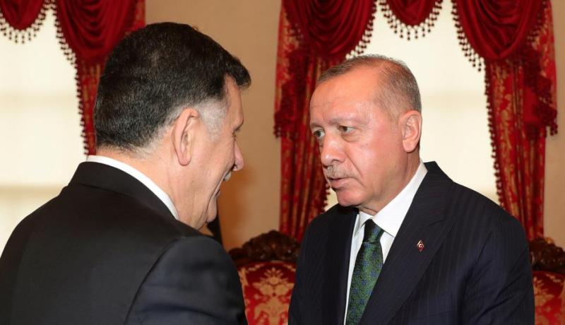 أردوغان يتحادث هاتفيا مع فايز السراج بخصوص مستجدات الأوضاع بليبيا