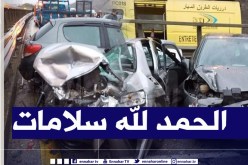 اصطدام تسلسلي لـ 10 مركبات بمنحدر الأربعطاش يخلف 8 جرحى