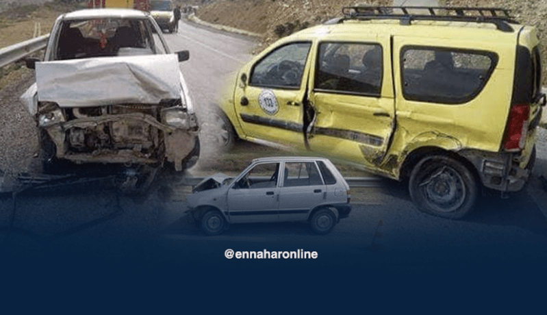 5 جرحى في اصطدام ثلاث سيارات بتبسة