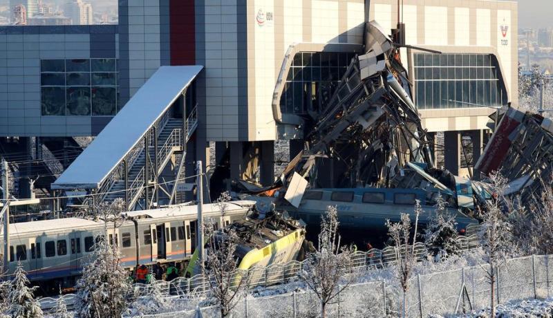 قتلى وجرحى في اصطدام قطار في أنقرة