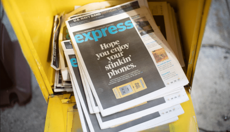 ثاني أكبر صحيفة في واشنطن تغلق أبوابها بسبب “الهواتف النتنة”!