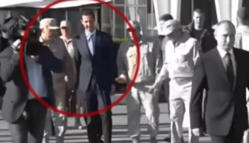 بالفيديو ضابط روسي يحرج بشار الأسد