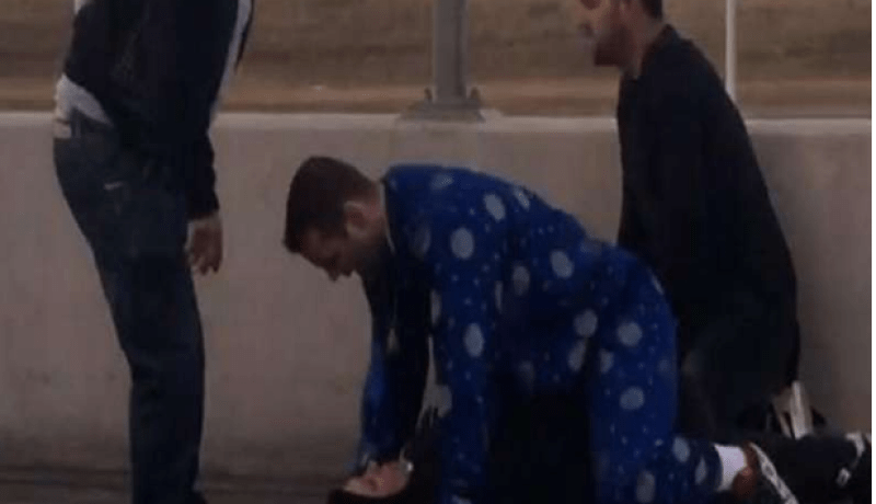 مصارع يُنقذ فتاة حاولت الإنتحار