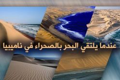 بالفيديو.. هكذا تلتقي صحراء ناميبيا بمياه البحر