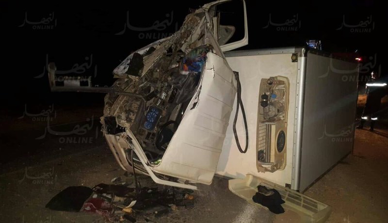 بالصور.. قتيل و6 جرحى في حادث مرور بالبيض