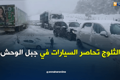 بالفيديو.. الثلوج تحاصر مئات السيارات بالطريق السيار في جبل الوحش بقسنطينة